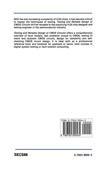 Produktbild: Testing and Reliable Design of CMOS Circuits