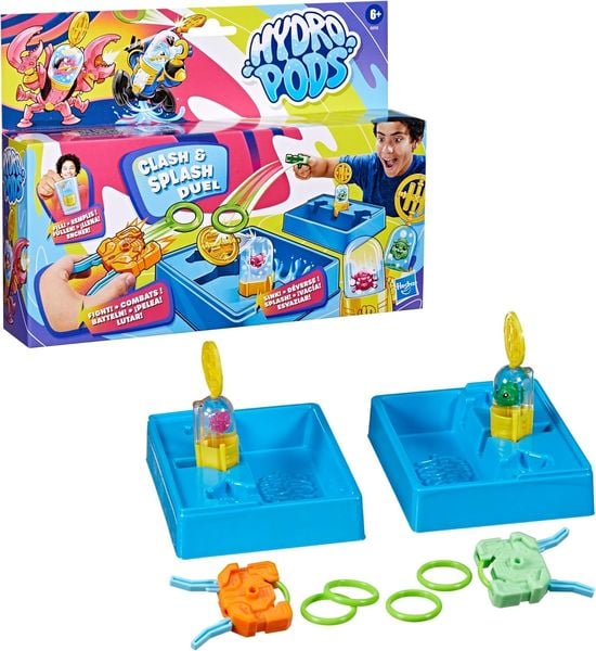 Hasbro G07125LO - Hydro Pods Clash & Splash Duell, mit Wasser aktiviertes Battle-Spielzeug