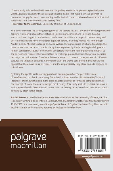 Produktbild: Epistolarity and World Literature, 1980-2010