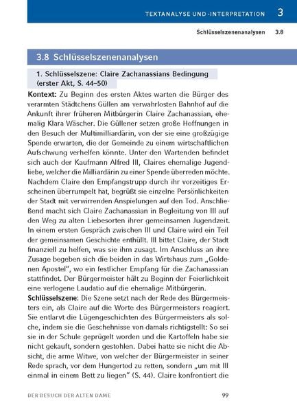 Produktbild: Der Besuch der alten Dame - Textanalyse und Interpretation