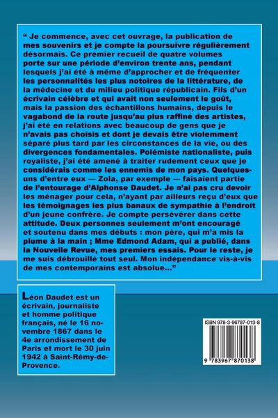Produktbild: Souvenirs des milieux litt&eacute;raires, politiques, artistiques et m&eacute;dicaux