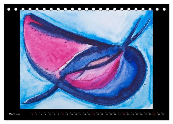 Produktbild: Feinste Aquarelle (Tischkalender 2026 DIN A5 quer), CALVENDO Monatskalender