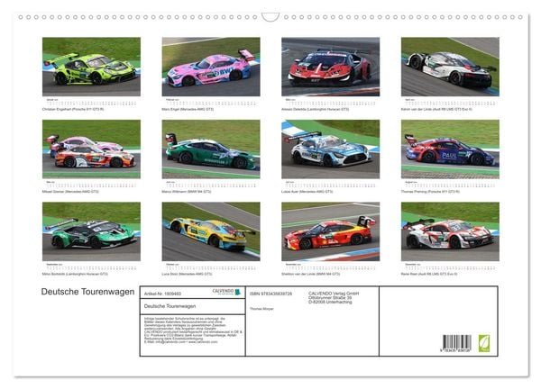 Produktbild: Deutsche Tourenwagen (Wandkalender 2025 DIN A2 quer), CALVENDO Monatskalender