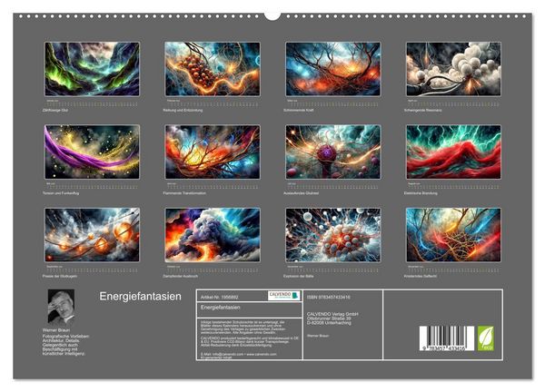 Produktbild: Energiefantasien (hochwertiger Premium Wandkalender 2026 DIN A2 quer), Kunstdruck in Hochglanz