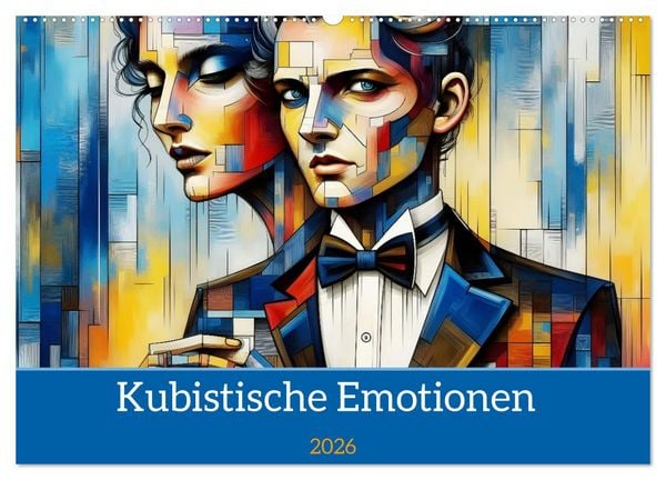 Produktbild: Kubistische Emotionen (Wandkalender 2026 DIN A2 quer), CALVENDO Monatskalender