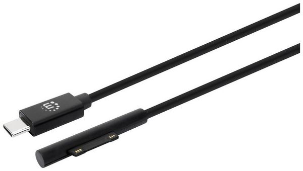 Produktbild: Manhattan USB-Kabel USB-C&reg; Stecker, Surface Connect-Stecker 1.80 m Schwarz 353632
