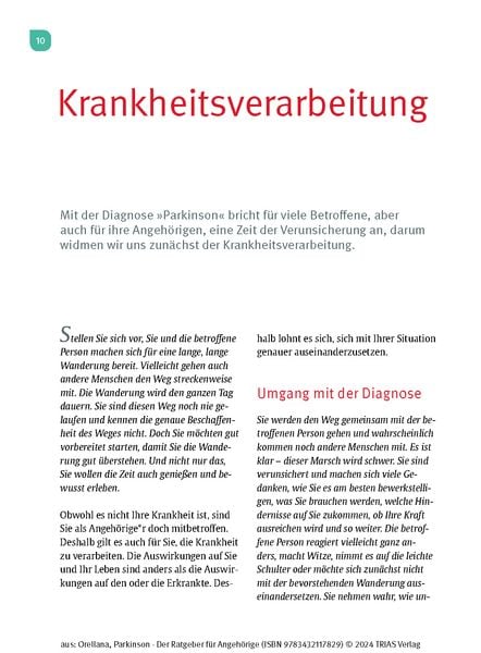 Produktbild: Parkinson. Der Ratgeber f&uuml;r Angeh&ouml;rige