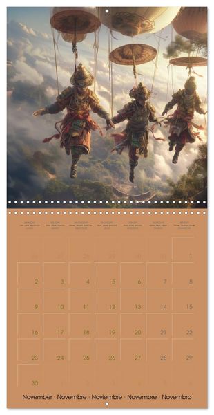 Produktbild: Flying through ancient history with AI (Wall Calendar 2026 12 &times; 12 Inch) CALVENDO 12 Month Wall Calendar