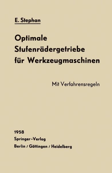 Produktbild: Optimale Stufenr&auml;dergetriebe f&uuml;r Werkzeugmaschinen