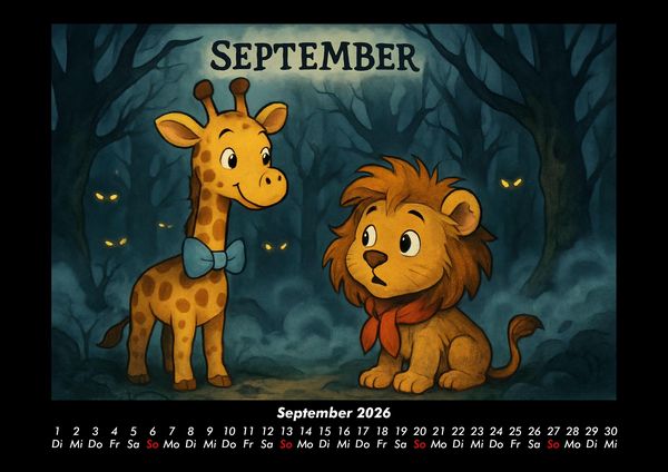 Produktbild: Nala & Buschi in m&auml;rchenhaften Welten 2026 Fotokalender DIN A3