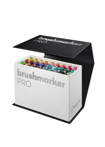 KARIN Marker Brushmarker PRO Mini Box, 26 Farben + 1 Blender