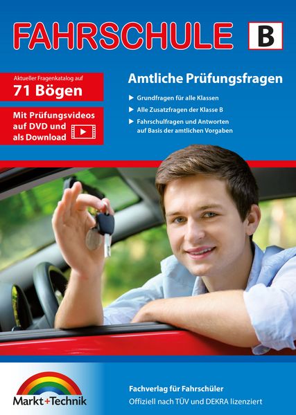 Produktbild: F&uuml;hrerschein Fragebogen Klasse B - Auto Theoriepr&uuml;fung original amtlicher Fragenkatalog auf 71 B&ouml;gen