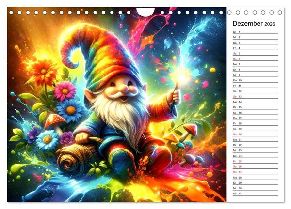 Produktbild: Mythische Wesen - Fabelwesen im Farbenrausch: Ein buntes Spektakel (Wandkalender 2026 DIN A4 quer), CALVENDO Monatskalender
