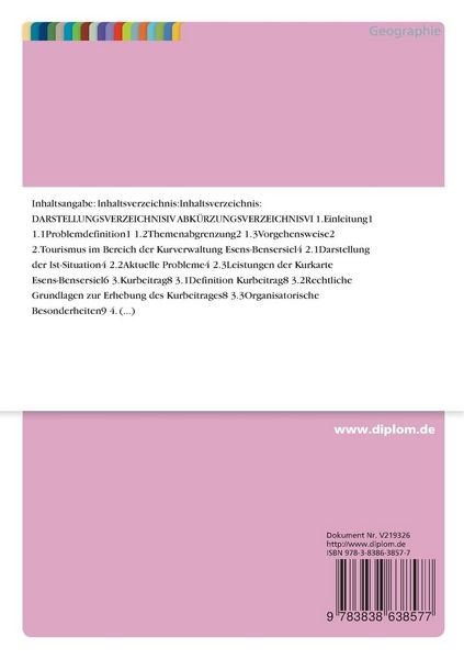 Produktbild: Konzept zum Einsatz elektronischer Geld- und Kurkarten in einer deutschen Tourismus-Destination