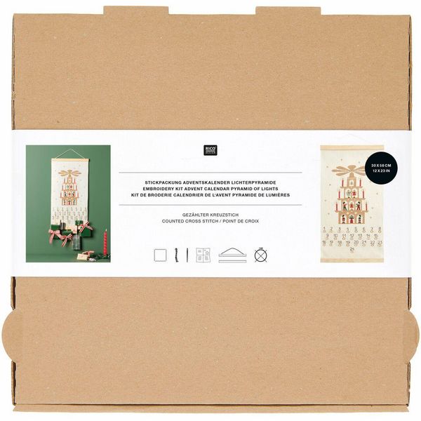 Produktbild: Stickpackung Gez&auml;hlter Kreuzstich, Adventskalender, 100%
