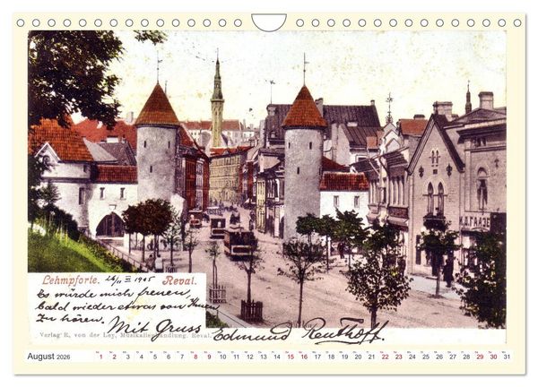 Produktbild: GRUSS AUS REVAL - Estlands Hauptstadt in alten Ansichten (Wandkalender 2026 DIN A4 quer), CALVENDO Monatskalender