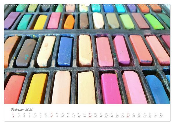 Produktbild: Atelierimpressionen - Des K&uuml;nstlers Handwerkzeug im Portrait (hochwertiger Premium Wandkalender 2026 DIN A2 quer), Kunstdruck in Hochglanz