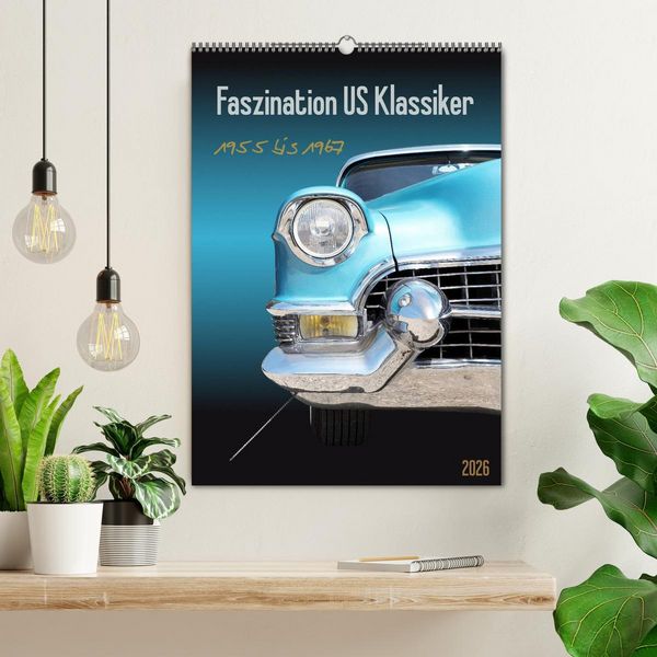 Produktbild: Faszination US Klassiker 1955 bis 1967 (Wandkalender 2026 DIN A2 hoch), CALVENDO Monatskalender