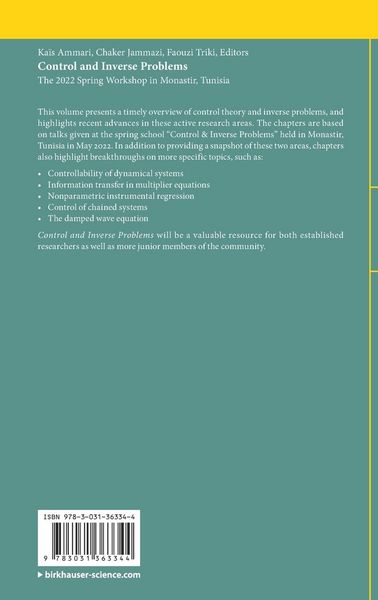 Produktbild: Control and Inverse Problems