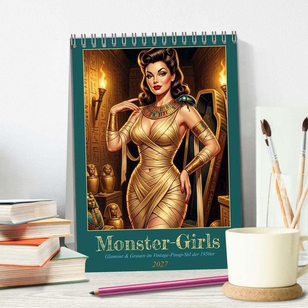 Produktbild: Monster-Girls (Tischkalender 2027 DIN A5 hoch), CALVENDO Monatskalender