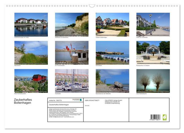 Produktbild: Zauberhaftes Boltenhagen (Wandkalender 2026 DIN A2 quer), CALVENDO Monatskalender