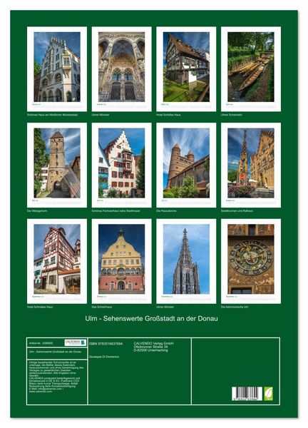 Produktbild: Ulm - Sehenswerte Gro&szlig;stadt an der Donau (Wandkalender 2026 DIN A2 hoch), CALVENDO Monatskalender