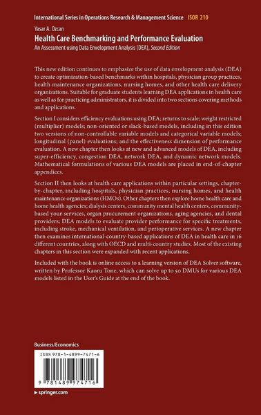 Produktbild: Health Care Benchmarking and Performance Evaluation