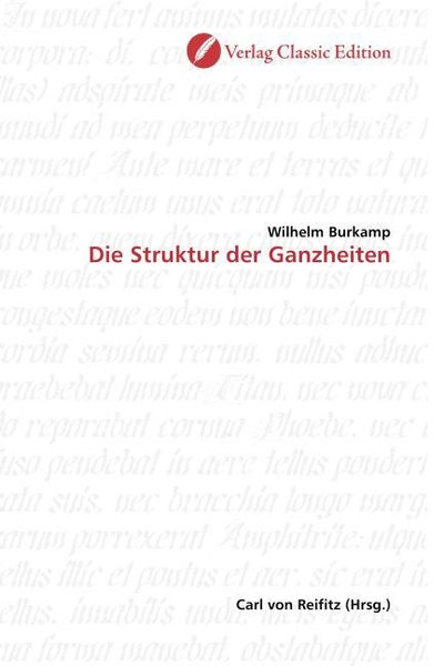Produktbild: Burkamp, W: Die Struktur der Ganzheiten