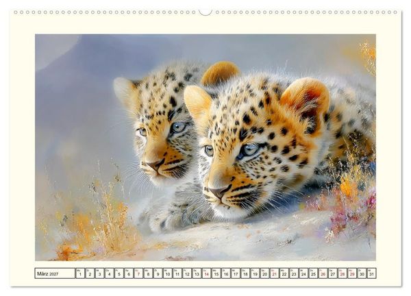 Produktbild: Leopardenkinder. Afrikas Katzenbabys im Licht der Natur (hochwertiger Premium Wandkalender 2027 DIN A2 quer), Kunstdruck in Hochglanz