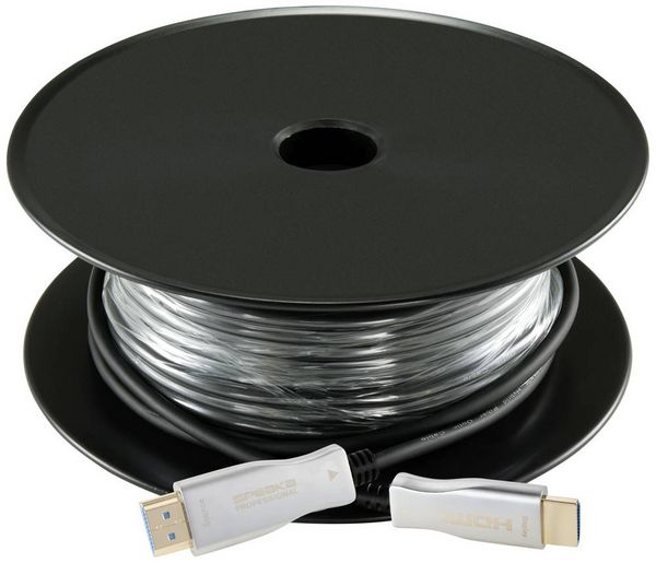 Produktbild: SpeaKa Professional HDMI Anschlusskabel HDMI-A Stecker, HDMI-A Stecker 50.00 m Schwarz SP-9019356 4K UHD, Geschirmt HDMI-Kabel