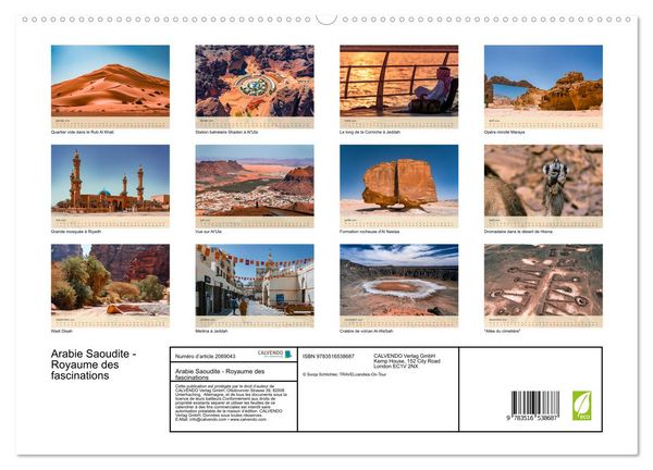 Produktbild: Arabie Saoudite - Royaume des fascinations (Calendrier mural 2026 DIN A2 vertical) calendrier de bureau