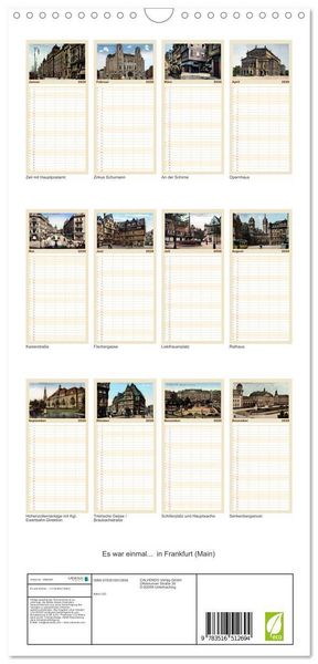 Produktbild: Familienplaner 2026 - Es war einmal... in Frankfurt (Main) mit 5 Spalten (Wandkalender, 21 x 45 cm) CALVENDO