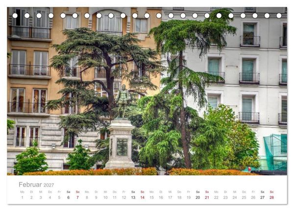 Produktbild: Madrid eine Stadt zum Verlieben (Tischkalender 2027 DIN A5 quer), CALVENDO Monatskalender
