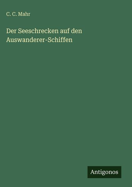 Produktbild: Der Seeschrecken auf den Auswanderer-Schiffen