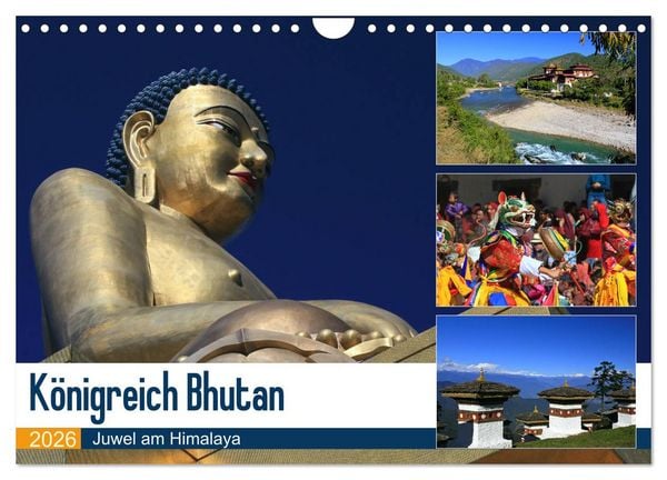 Königreich Bhutan - Juwel am Himalaya (Wandkalender 2026 DIN A4 quer), CALVENDO Monatskalender