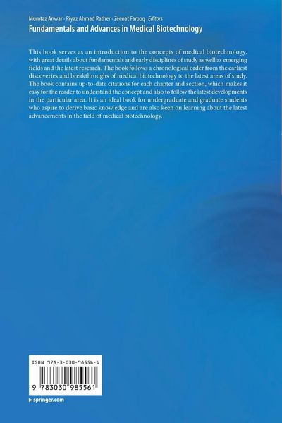 Produktbild: Fundamentals and Advances in Medical Biotechnology