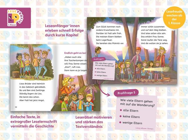 Produktbild: Leseprofis &ndash; Geheimnisvolle Abenteuer im Dunkeln, 1. Klasse (Doppelband)