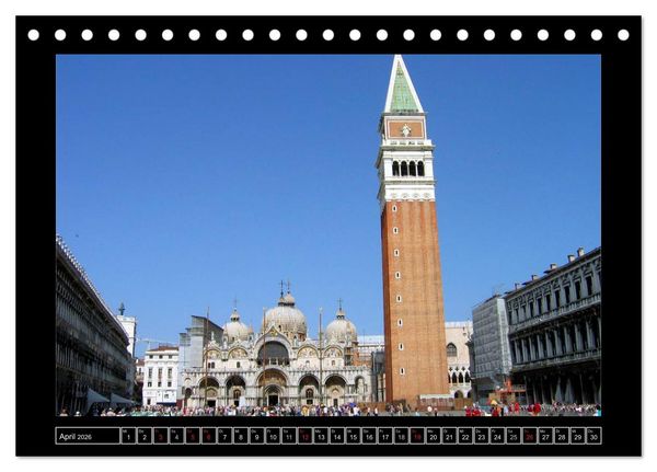 Produktbild: Romantisches Fernweh - Venedig (Tischkalender 2026 DIN A5 quer), CALVENDO Monatskalender