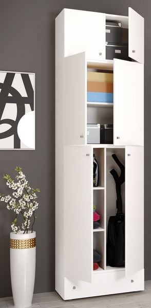 Produktbild: Holz Besenschrank Staubsauger Putzschrank Lona SA