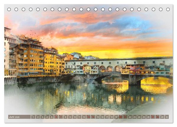 Produktbild: Florenz Hauptstadt der Toskana (Tischkalender 2026 DIN A5 quer), CALVENDO Monatskalender