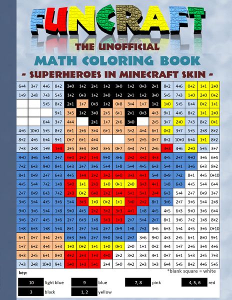 Produktbild: Funcraft - The unofficial Math Coloring Book: Superheroes in Minecraft Skin
