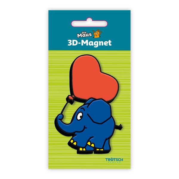 Produktbild: Tr&ouml;tsch Die Maus Magnet Elefant Herzballon Herz Luftballon