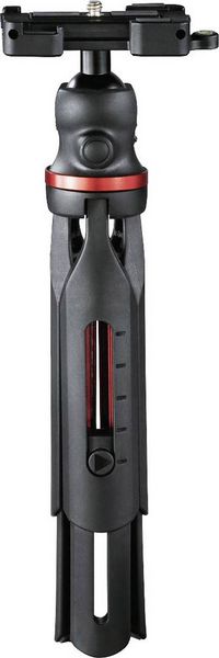 Produktbild: Hama Solid Tischstativ 1/4 Zoll Arbeitsh&ouml;he=16 - 19 cm Schwarz Kugelkopf, Wasserwaage, inkl. Smartphonehalter