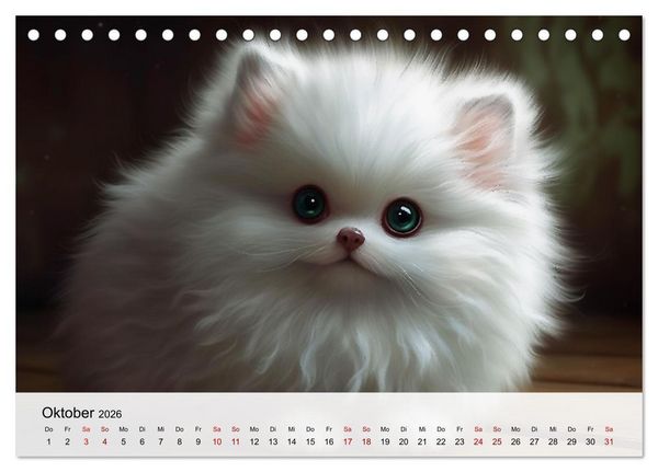 Produktbild: Zauberhafte Fluffies (Tischkalender 2026 DIN A5 quer), CALVENDO Monatskalender