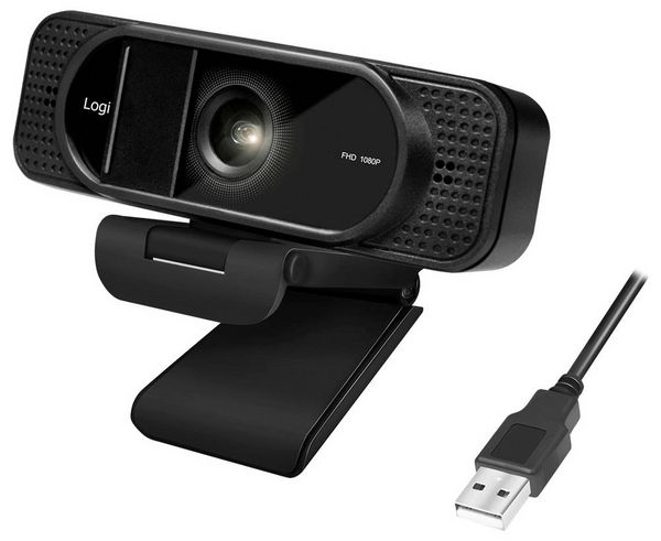 Produktbild: LogiLink UA0381 Full HD-Webcam Klemm-Halterung, Mikrofon