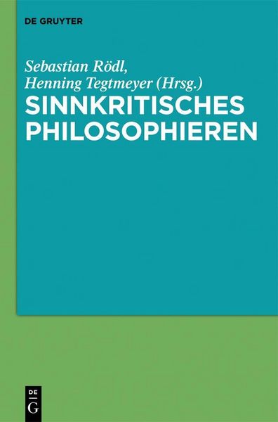 Produktbild: Sinnkritisches Philosophieren