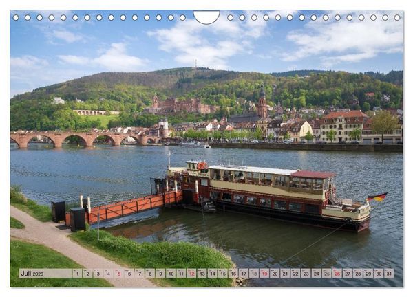 Produktbild: Heimweh nach Heidelberg - Die romantische Stadt am Neckar (Wandkalender 2026 DIN A4 quer), CALVENDO Monatskalender