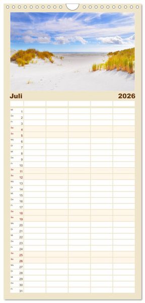 Produktbild: Familienplaner 2026 - Erlebe mit mir Lebenszeit mit 5 Spalten (Wandkalender, 21 x 45 cm) CALVENDO