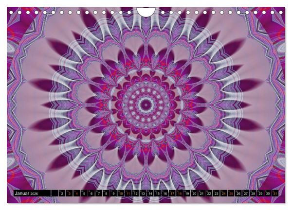 Produktbild: Energie - Mandalas, Spiritualit&auml;t durch die Farbe Lila (Wandkalender 2026 DIN A4 quer), CALVENDO Monatskalender