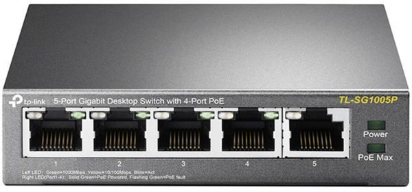TP-LINK TL-SG1005P Netzwerk Switch 5 Port PoE-Funktion
